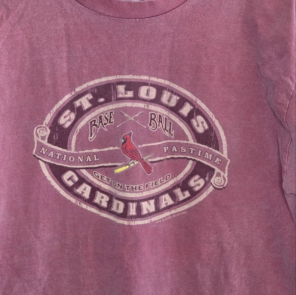 Vintage 1999 Pro Player | St. Louis Cardinals Faded Red Short Sleeve Tee Medium - Picture 2 of 4
